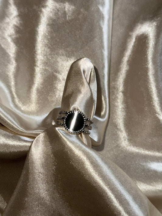 Bague en acier inoxydable céleste 